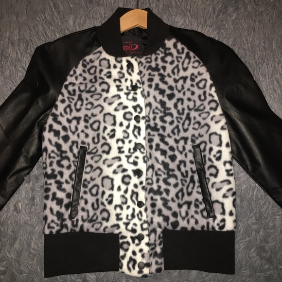 NEW Yoki Leather and Cheetah Design Jacket - Picture 1 of 4